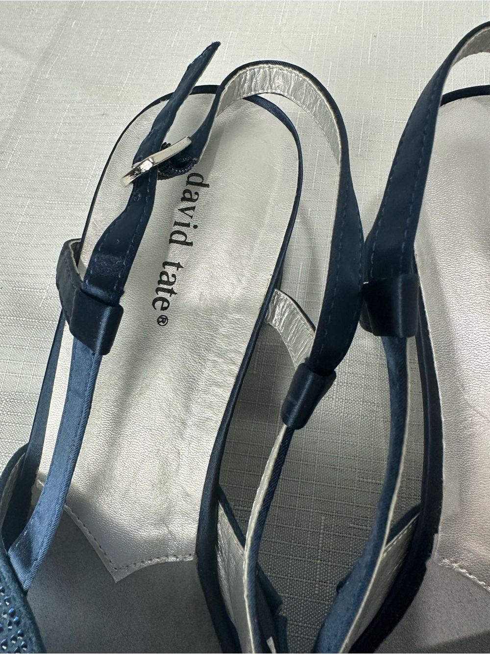 David Tate Desire Shoe in Navy Size 10W - Picture 3 of 10